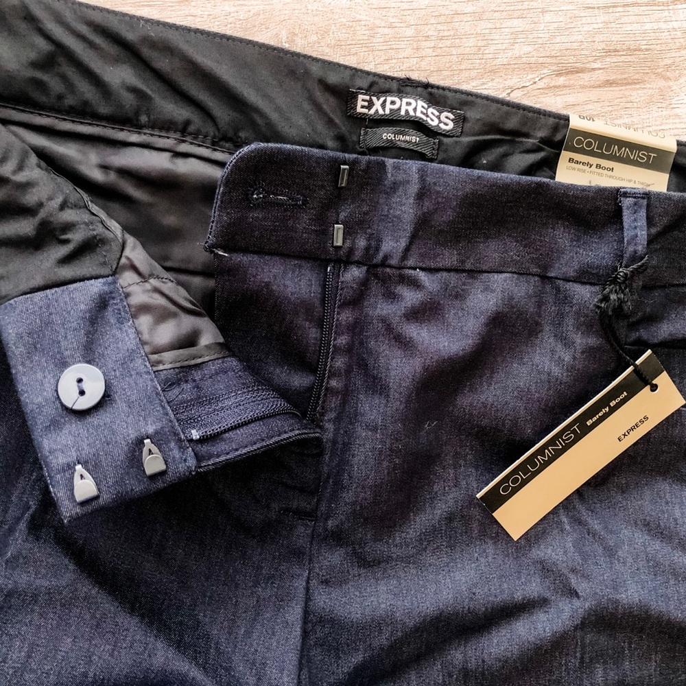 NWT EXPRESS Columnist Barely Boot Dress Pants 10R